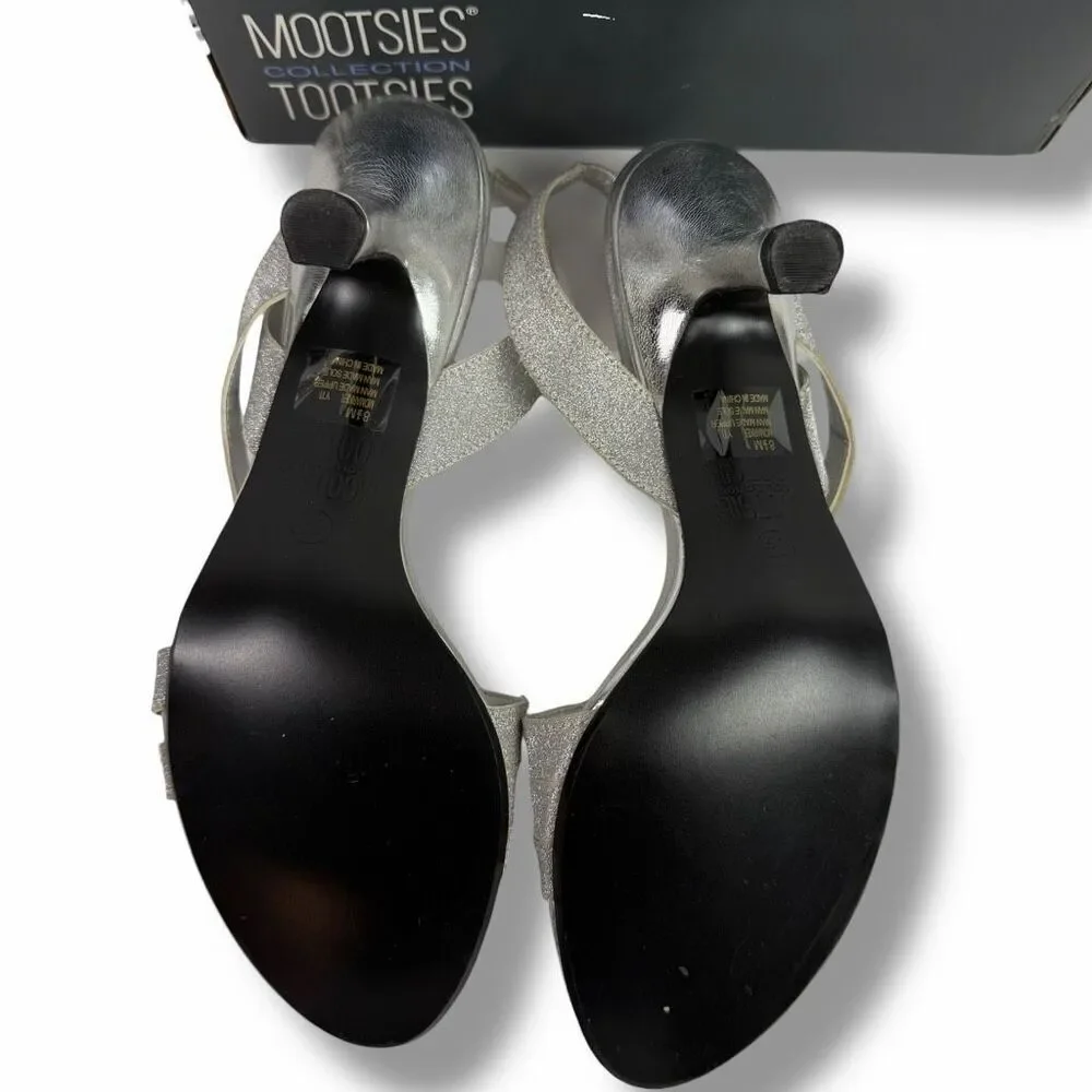 Mootsie Tootsies MoMarker Silver Sandal size 8.5